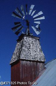 Windmill on farm
